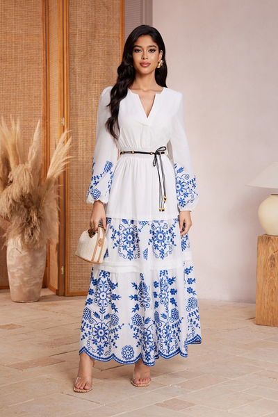 TOPS 9306 -  Printed Maxi Dress