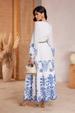 TOPS 9306 -  Printed Maxi Dress