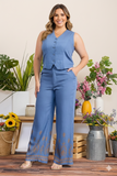 TOPS 1444 - 5159 (Azul y beige)